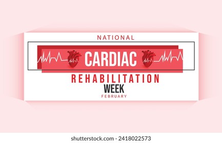 National Cardiac rehabilitation week. background, banner, card, poster, template. Vector illustration.