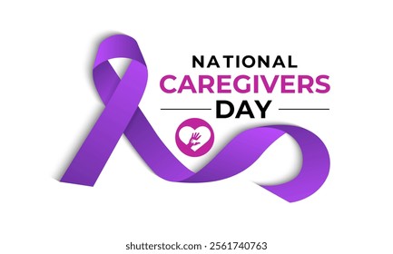 National caregivers day is February 16 banner and Vector background design template. This day is dedicated to honoring the selfless individuals who provide personal care, support, and compassion.