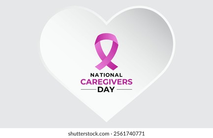 National caregivers day is February 16 banner and Vector background design template. This day is dedicated to honoring the selfless individuals who provide personal care, support, and compassion.