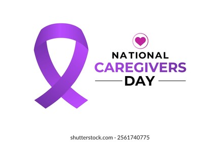 National caregivers day is February 16 banner and Vector background design template. This day is dedicated to honoring the selfless individuals who provide personal care, support, and compassion.