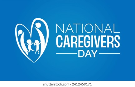 National Caregivers Day observed every year of 16th february, Vector health banner, flyer, poster and social medial template design.