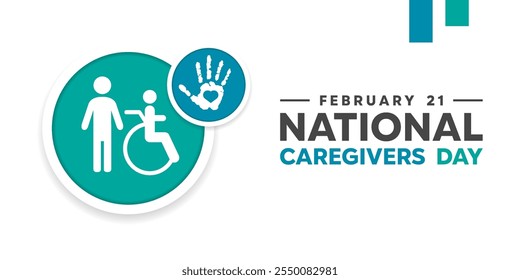 National Caregivers Day. Peoples and hand. Great for cards, banners, posters, social media and more. White background.