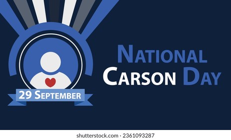 National Carson Day vector banner design. Happy National Carson Day modern minimal graphic poster illustration.