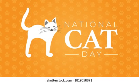 National Cat Day Background Illustration