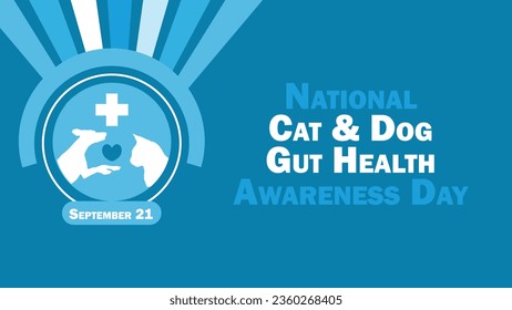 National Cat and Dog Gut Health Awareness Day vector banner design. National Cat and Dog Gut Health Awareness Day modern minimal graphic poster illustration.