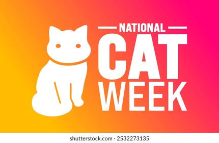 National Cat Week background or banner design template is observed every year in November. Holiday concept. Template for card, poster, placard, template.