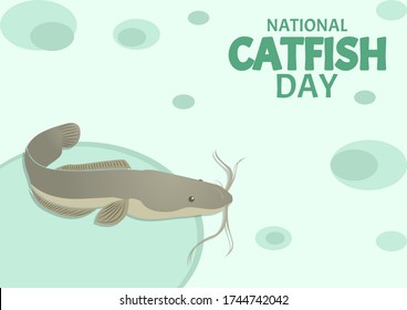 National Catfish Day, Horizontal Poster Template