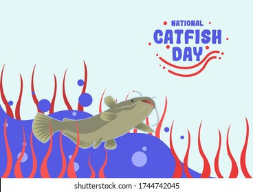National Catfish Day, Horizontal Poster Template