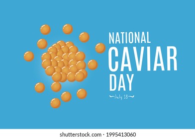 National caviar day july 18 vector illustration, suitable for web banner or printing campaign