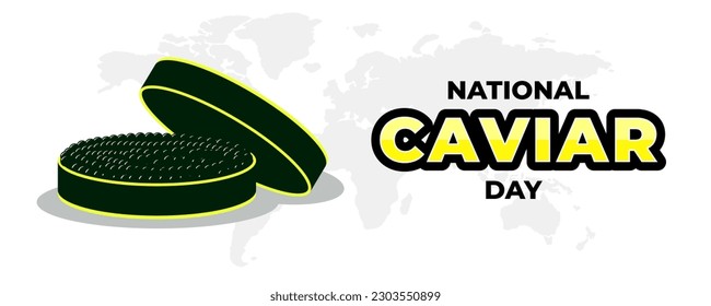 National Caviar Day on 18 July Banner Background. Horizontal Banner Template Design. Vector Illustration