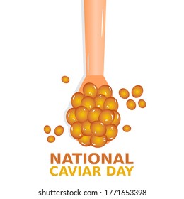 National Caviar Day Vector Illustration