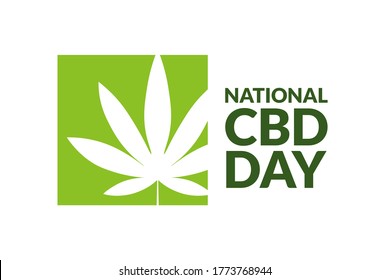 National CBD Day. August 8. Holiday concept. Template for background, banner, card, poster with text inscription. Vector EPS10 illustration