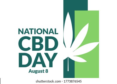 National CBD Day. August 8. Holiday concept. Template for background, banner, card, poster with text inscription. Vector EPS10 illustration