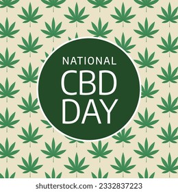 national cbd day design template for celebration. national cbd day. cannabis vector illustration. leaf vector.