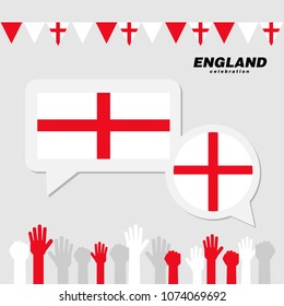National celebration with England flag decoration
