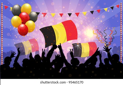 National Celebration Vector Belgium