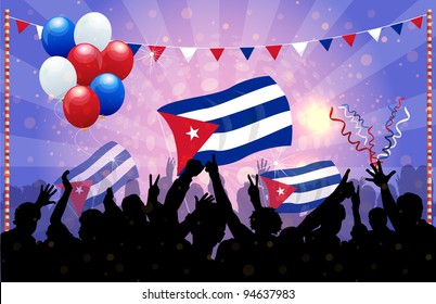 National Celebration Vector Cuba