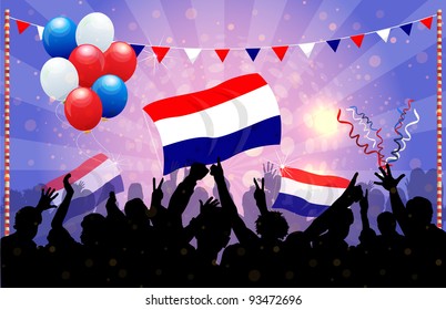 National Celebration Vector Netherlands