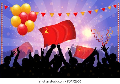 National Celebration Vector Soviet Union