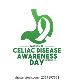 National Celiac Disease Awareness Day. 13. September. Gradient. EPS10.