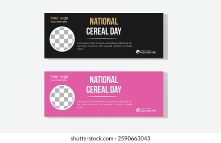 national cereal day Facebook banner 
