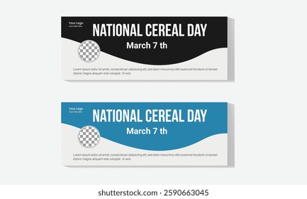 national cereal day Facebook banner 
