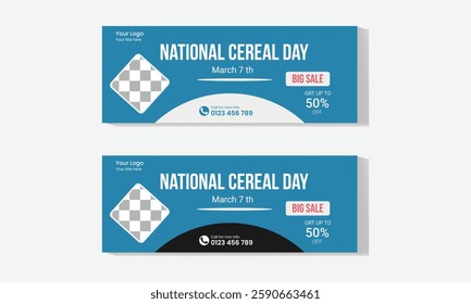 national cereal day Facebook banner 