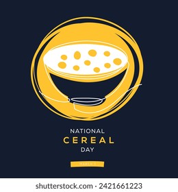 National cereal day, held on 7 March.