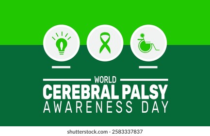 National Cerebral Palsy Awareness Day. This holiday-themed design is perfect for backgrounds, banners, greeting cards, posters with text inscription, and social media posts. Vector illustration.