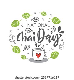 Día Nacional del Chai, 21 de septiembre - Vector, Anuncio, diseño. 