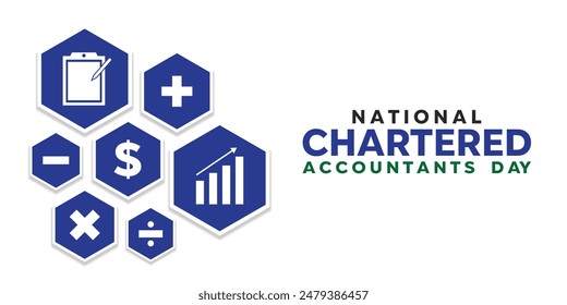 In: National Chartered Accountants Day. Geeignet für Karten, Banner, Poster, Social Media und mehr. Weißer Hintergrund.