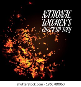 National Women’s Checkup Day. Geometric design suitable for greeting card poster and banner