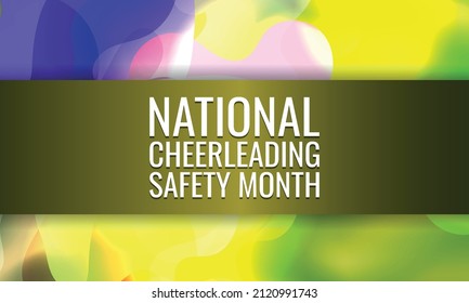 National Cheerleading Safety Month. Design suitable for greeting card poster and banner