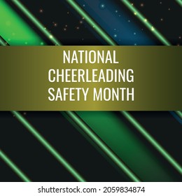 National Cheerleading Safety Month.Geometric design suitable for greeting card poster and banner