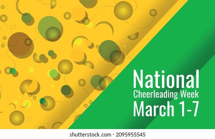 National Cheerleading Week . Design suitable for greeting card poster and banner