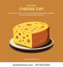 National Cheese Day background. Vector illustration.
