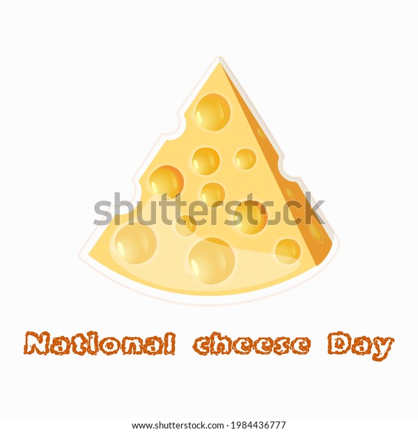 National Cheese Day Vector Cartoon Cheese Stock Vector (Royalty Free ...