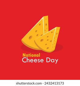 National Cheese Day vector graphic good for National Cheese Day celebration. flat design. flyer design. flat illustration. Simple and Elegant Design