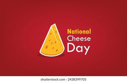 National Cheese Day vector graphic good for National Cheese Day celebration. flat design. flyer design. flat illustration. Simple and Elegant Design