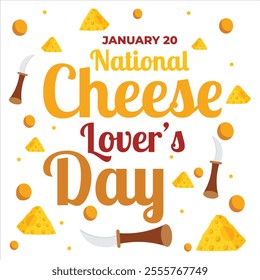 National Cheese Lovers Day 20th January Banner Design illustration