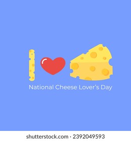 National Cheese Lovers Day Background. Cheese Vector Design Illustration