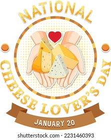 National Cheese Lovers Day Banner Design illustration