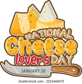 Ilustración de diseño del Banner del Día Nacional de los Amantes del Queso