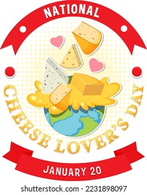 National Cheese Lovers Day Banner Design illustration