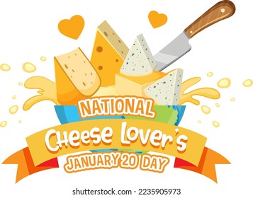 National Cheese Lovers Day Banner Design illustration