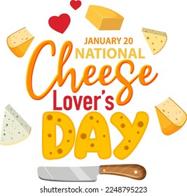 National Cheese Lovers Day Banner Design illustration