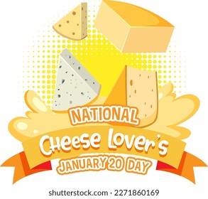 National Cheese Lovers Day Banner Design illustration