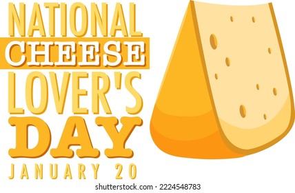National cheese lovers day icon illustration