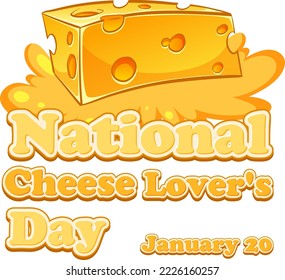 National cheese lovers day icon illustration