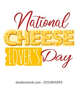 National Cheese Lover's Day lettering